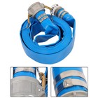 Irrigation Hose With 2 Aluminium Couplings  2inch   25ft  Blue Backwash Hose