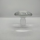 Large Decanter Bottle Stopper Clear Art Glass Disc Door Knob Shaped Fits  5-7 8