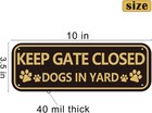 Beware Of Dog Sign For Fence 2-pack Keep Gate Closed Dogs In Black Gold 