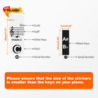 2 Sheets Piano Keyboard Stickers For 88 76 61 54 49 Keys Transparent And Remo   