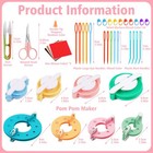 41pcs Pom Pom Maker  8 Size Pompom Maker Kits For Yarn