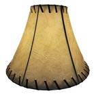 Rustic Faux Leather Bell Lamp Shade - 12 