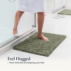 2 Piece Bathroom Rugs Bath Mat Set - Soft Plush Chenille Shower Mats For Bathroo