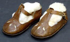 1920 s Antique Childs Leather Upper   Sole Buckle Shoes For Little Girl Or Doll