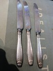 3 Antique Dutch  833 Silver Knives H  Hooijkaas Westall Richardson Sheffield 