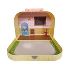Li l Woodzeez Bears Family Plus Pastry Shop Playset Travel Suitcase Dollhouse