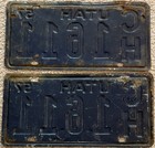 Nice Hard To Get All Original Pair Of 1957 Utah License Plates Ch 1611 Utah 57