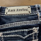 Rock Revival Womens Jeans Raizel Mid Rise Boot Size 28 Rhinestones