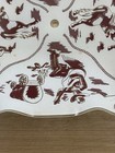 Vintage Cowboy Western Theme Ceiling Light Frosted White Glass Shade