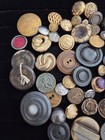 Vintage Metal Sewing Button Lot Large Group Lots Of Coat Buttons