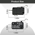 Axqkfz V-154-1c25 Micro Switch Set For Club Car Golf Cart Ds Precedent  2   3 Pr