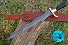 Custom Handmade Forged Damascus Steel Sword Kris Dagger Hunting Bowie Edc 1674