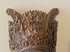 Antique Rare Hand Painted   Carved Ornate Wooden Nepalese Ritual Shiva Face Mask