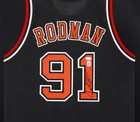 Chicago Bulls Dennis Rodman Signed Framed Black Jersey Jsa