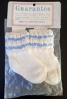 Toddler Tube Socks White   Blue By Happy Baby Booties Vintage Usa Nip