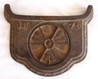 Antique 1875 Cast Iron Wood Burning Stove Rotating Circle Vent Attachment