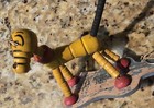Vintage 1930 s Fisher Price Disney Wood Pluto Pop Up Kitter String Toy W Paddle
