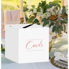 White Pink Card Box Holder For Wedding Gift Cards Party Shower Birthday