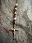 Vintage Dolce   Gabbana  925 Sterling Silver Rosary Necklace Crucifix Dg 2000s