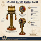 Vintage 14  Brass Ship Telegraph Marine Nautical Engine Room Antique Style Gift