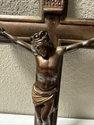 Vintage Casket Large Heavy N m p  No 14 Metal Wall Crucifix Jesus Heavy Duty 14   