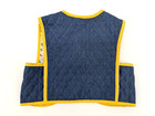 Vintage 1970s Mix   Match Blue Quilted Vest Yellow Trim Girl s Size 5 Usa