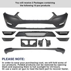 For 2013-2019 Ford Taurus Front Bumper Cover Grille Assembly Kit Set Chrome Trim