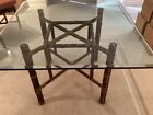 Mcguire 42 square Bamboo And Glass Table