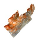 Chinese Natural Hetian Carved Stone Dragon Loong Statue Fengshui Figurine