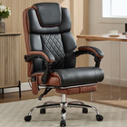 Massage Office Chair 6 Points 500lbs With Footrest reclining Desk Chair With Vib