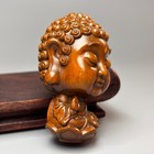 64mm Exquisite Boxwood Handmade Carved Shakyamuni Sakyamuni Buddha Statue W534