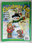 Vintage 1980 s Christmas Fun Coloring   Activity Book Snowman Caroler Puppy New