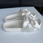 Fenty Puma By Rihanna Ivory Silky Bow Foam Slides Women   s 8 5 