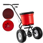 Commercial Broadcast Fertilizer Spreader 90lb Walk-behind Push Garden Seeder Red