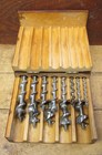 Vintage Set Of Auger Drills  Box Marked Germany  Sizes 4 To 16 Wood Working Tool
