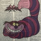 Cheshire Cat Pink And Purple Mixed Media Art