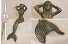 Mermaid Siren Figurine Gift For Her 11 Inch Sitting Mermaid  Cast Iron N-51 Bl