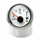 2   52mm Fuel Level Gauge 240-33 0-190ohm White For Car Marine Red Led Usa Stock