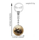 2pcs U s  250th Birthday Reversible Crystal Glass Keychain  250th Style 2
