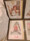 6pc Coca Cola Advertisement Mixed Lot One Tin Rest Paper  Framed