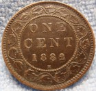 1882 Xf-au High Grade Canada Large Cent Victoria Coin Canadian