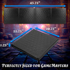 Casematix 4-panel Dm Screen Faux Leather Gm Screen For Ttrpgs Dnd Rpg Black