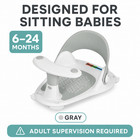 Baby Bath Seat With Thermometer Non-slip Suction Bathtub Chair 6-24 Months Gray