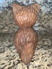 Vintage 6 Inch Hand Carved Wooden Owl Figure     
