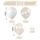 52-pack 12  Pearl Sand White Double-stuffed Ivory Latex Party Balloons