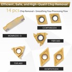 Indexable Lathe Turning Tool 21pcs Kit 3 8   10mm Shank 7pcs Metal Lathe Tools H