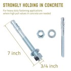 3 4  X 7  Wedge Anchor Zinc Plated Heavy Duty Fastener For Concrete And Cemen   