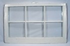 Antique Panel Wood Replacement 32x28 Window Distressed Decorator Wall Art Pair 