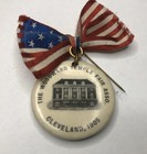 1905 Woodward Masonic Temple Fair Asso  Pin Flag Ribbon Bow Cleveland Ohio