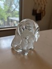 Glass Basset Hound Dog Figurine Collectible Sculpture Decor Paper Weight 